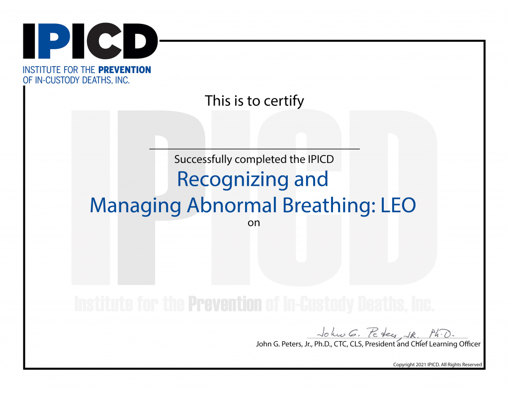 IPICD Recognizing and Managing Abnormal Breathing Certificate IPICD
